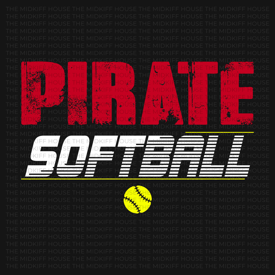 PIRATE SOFTBALL MODERN LINES CREWNECK