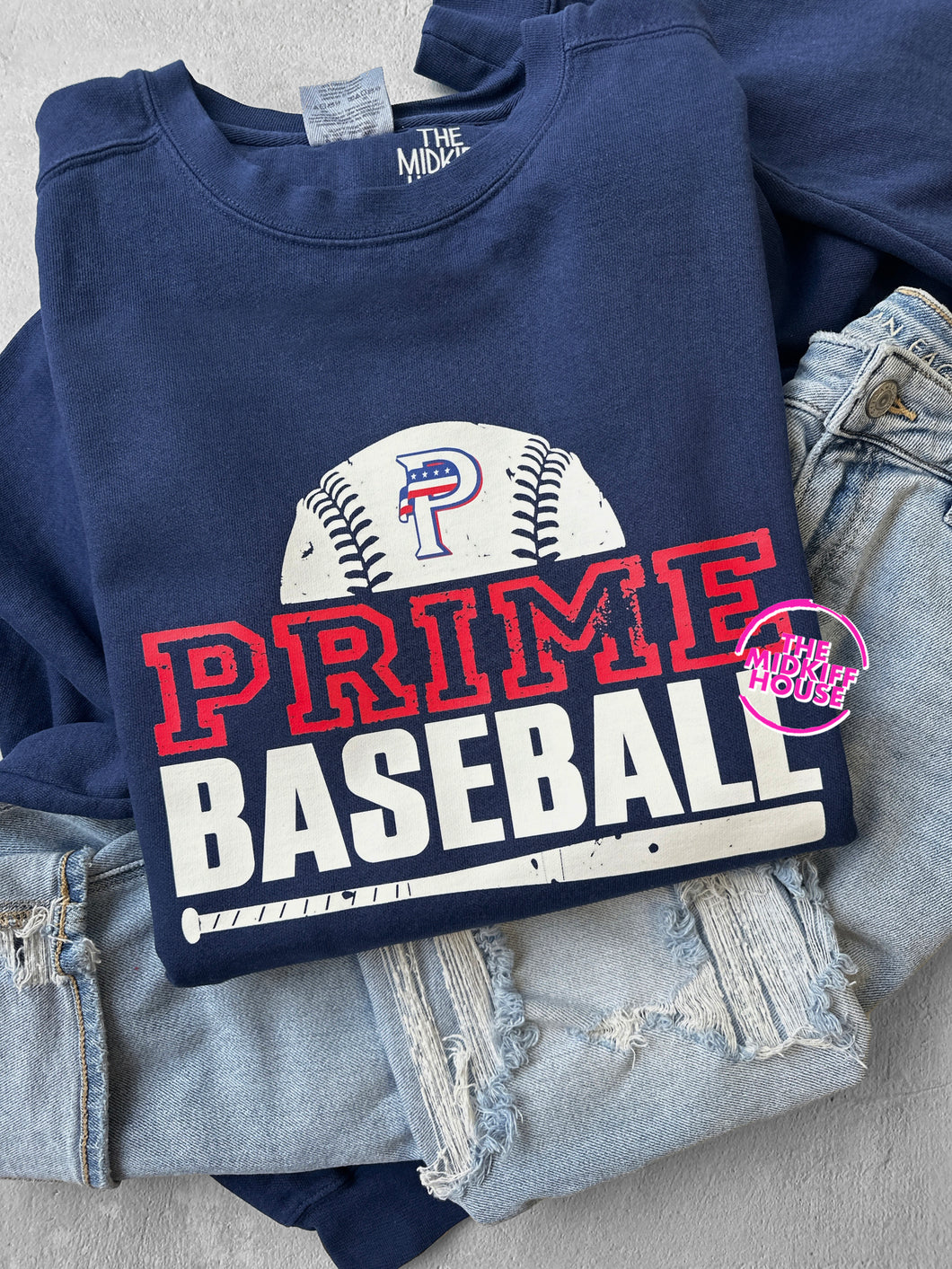 PRIME BASEBALL GRUNGE CREWNECK