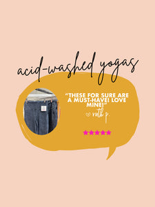 ACID-WASHED YOGA PANTS