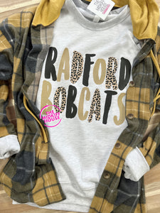SALE! BOBCATS LEOPARD STAMP CREWNECK