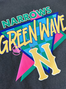 RETRO FUN GREEN WAVE TEE