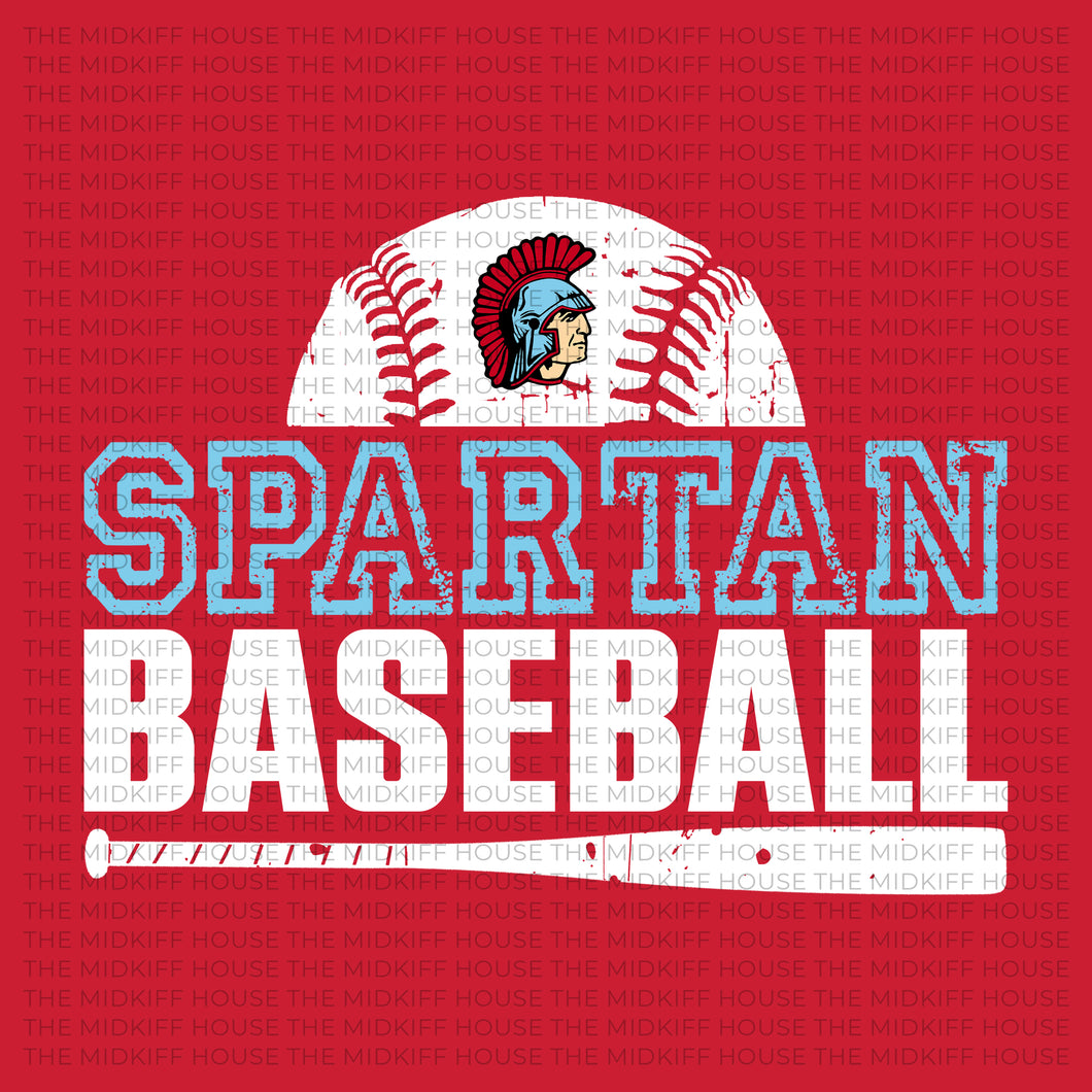 SPARTAN BASEBALL GRUNGE HOODIE