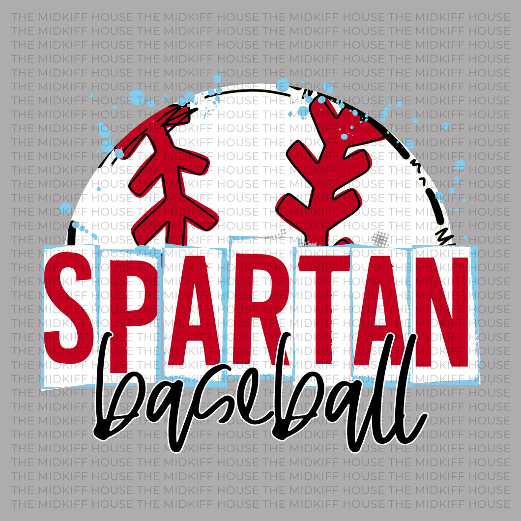 SPARTAN BASEBALL SKETCH TEE