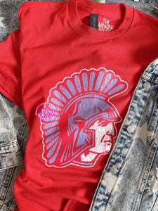 SPARTAN DISTRESSED LOGO TEE