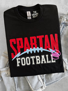 SPARTAN FOOTBALL ARCHED TEE