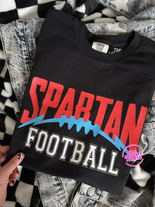 SPARTAN FOOTBALL ARCHED TEE
