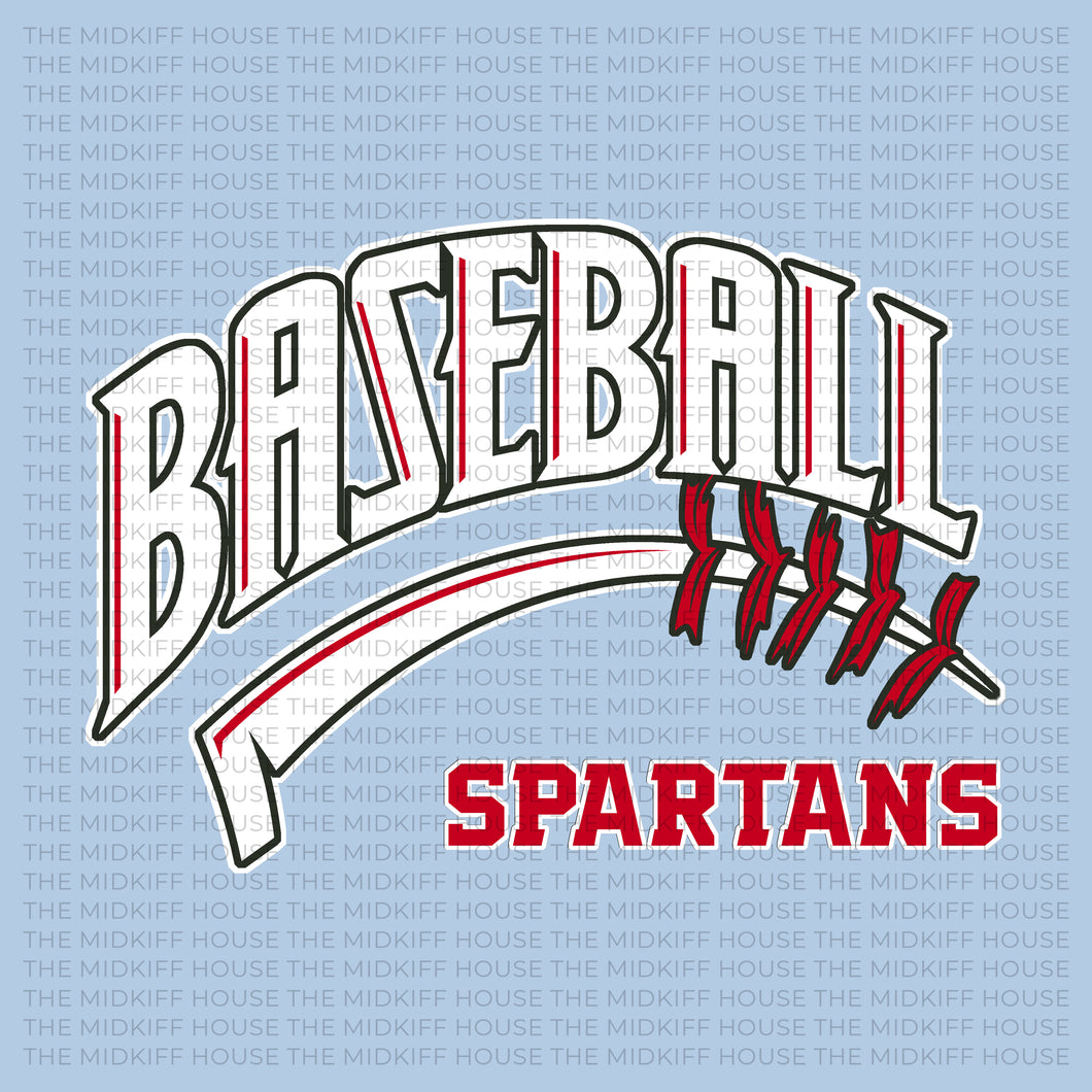 SPARTANS BASEBALL STITCHES TEE