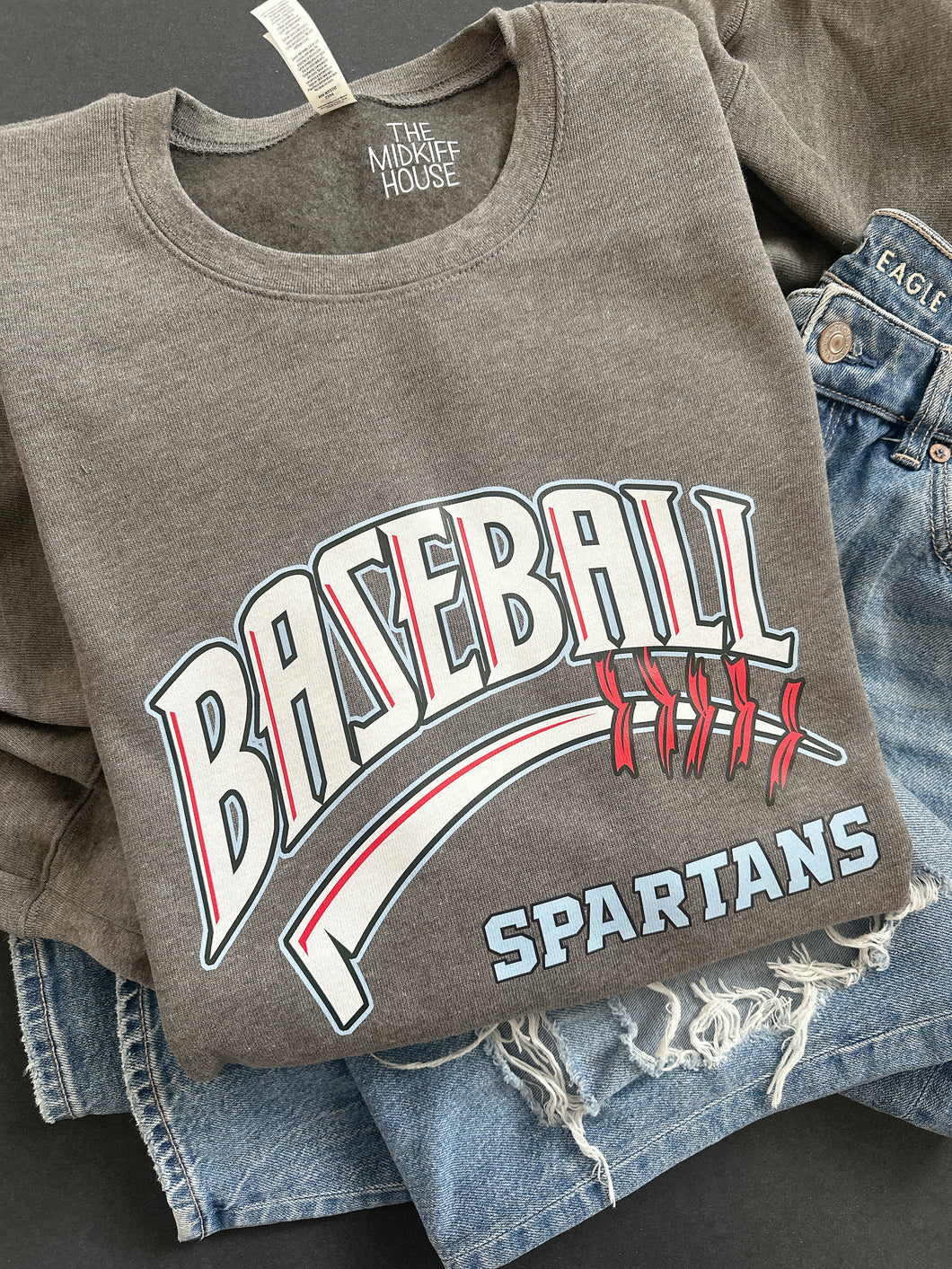 SPARTANS BASEBALL STITCHES CREWNECK