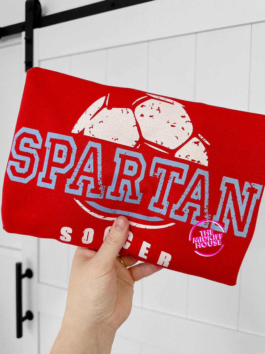 SPARTAN SOCCER DISTRESSED THROWBACK TEE