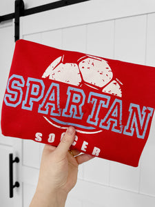 SPARTAN SOCCER DISTRESSED THROWBACK TEE
