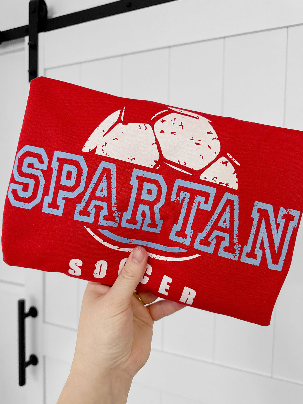 SPARTAN SOCCER DISTRESSED THROWBACK TEE