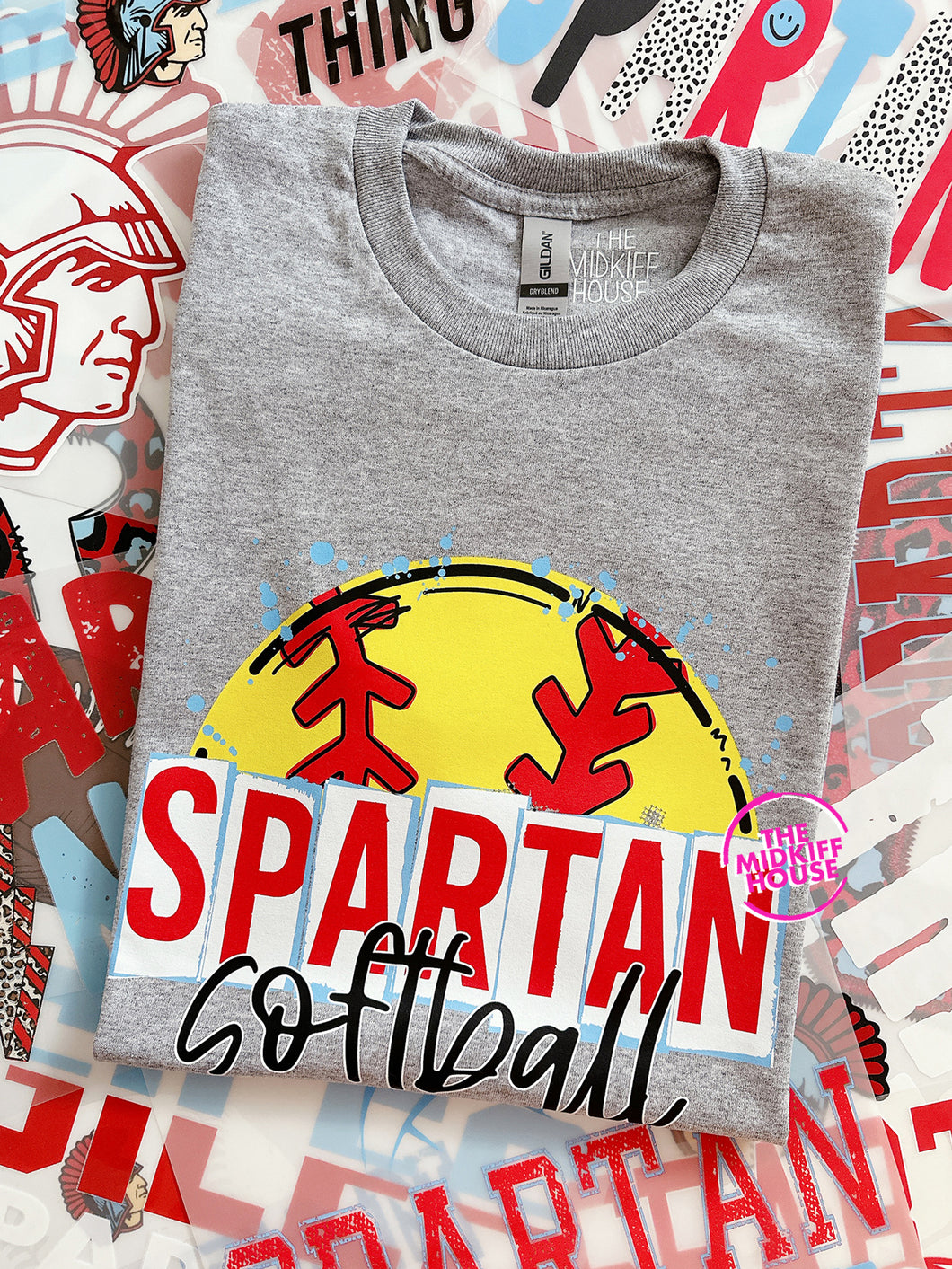 SPARTAN SOFTBALL SKETCH TEE