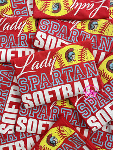 SPARTAN SOFTBALL GRUNGE TEE