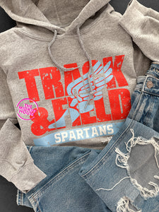 SPARTANS TRACK BOLD PRINT HOODIE