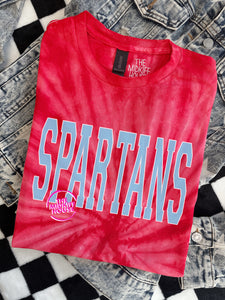 SPARTANS VARSITY TIE-DYE TEE