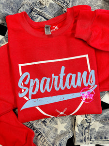 SPARTANS VINTAGE PLATE CREWNECK