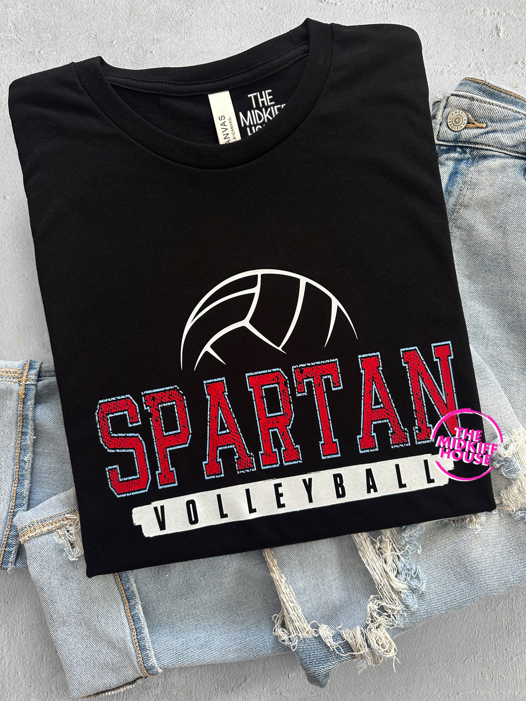 SPARTAN VOLLEYBALL JERSEY TITLE TEE