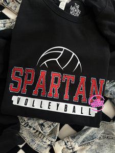 SPARTAN VOLLEYBALL JERSEY TITLE CREWNECK
