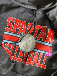 SPARTAN VOLLEYBALL LINES INKED HOODIE
