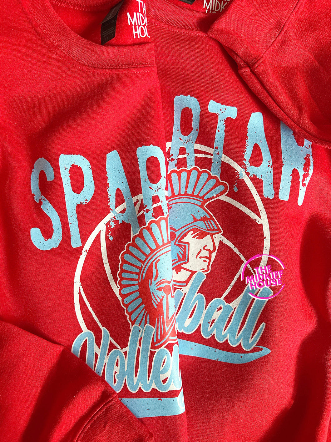 SPARTAN VOLLEYBALL VINTAGE STAMP CREWNECK