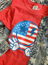 Load image into Gallery viewer, STARS AND STRIPES SMILE TEE

