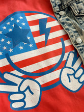 Load image into Gallery viewer, STARS AND STRIPES SMILE TEE
