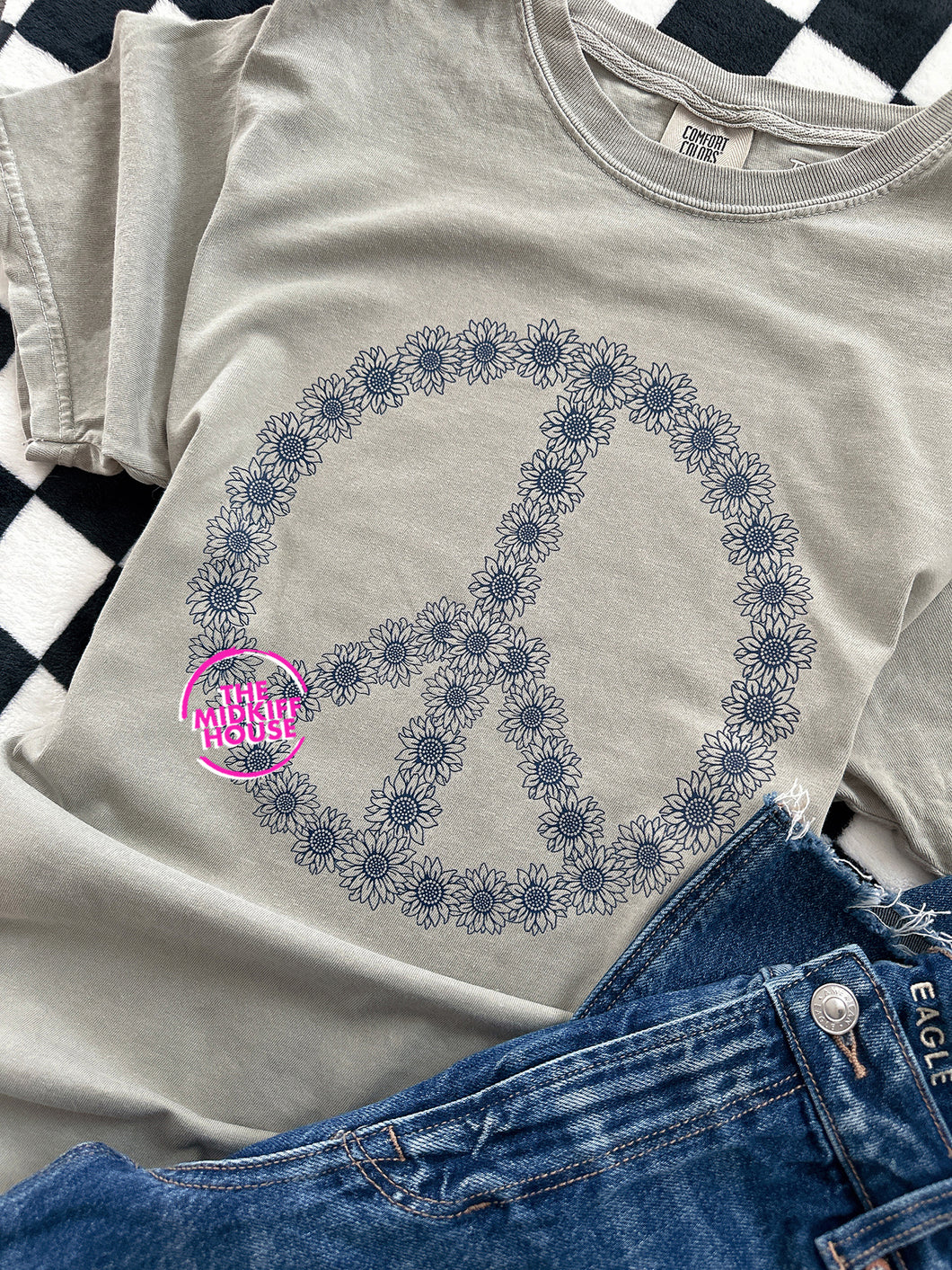PEACE SIGN SUNFLOWERS TEE