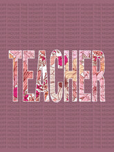 Load image into Gallery viewer, TEACHER BOLD FLORAL TEE
