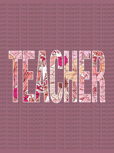 TEACHER BOLD FLORAL TEE