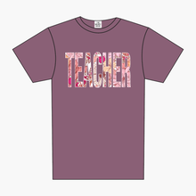 Load image into Gallery viewer, TEACHER BOLD FLORAL TEE
