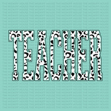 Load image into Gallery viewer, TEACHER VARSITY LEOPARD TEE
