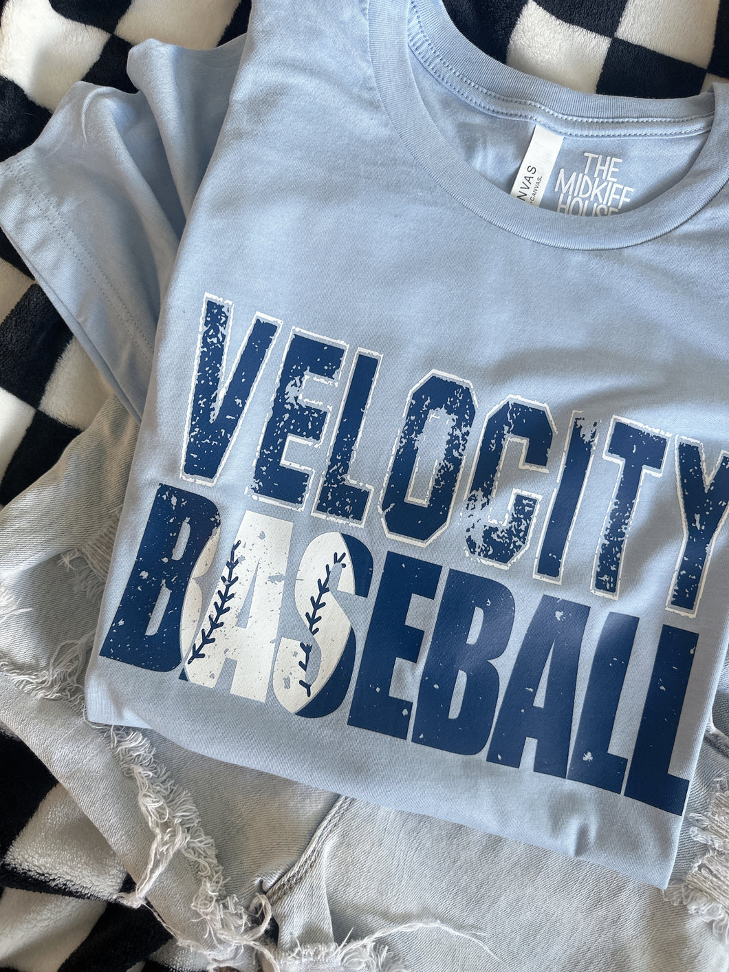 VELOCITY DISTRESSED TITLE TEE