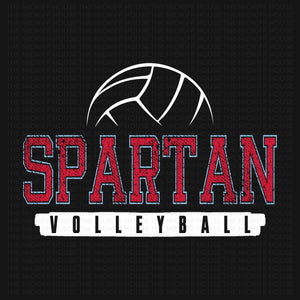 SPARTAN VOLLEYBALL BLACK TEE