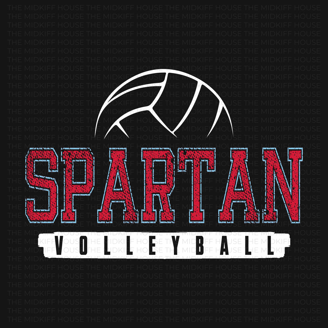 SPARTAN VOLLEYBALL BLACK TEE