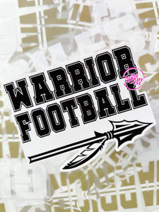 WARRIOR FOOTBALL STICKER