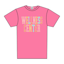Load image into Gallery viewer, WELLNESS CENTER RAINBOW VARSITY TEE
