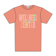 Load image into Gallery viewer, WELLNESS CENTER RAINBOW VARSITY TEE
