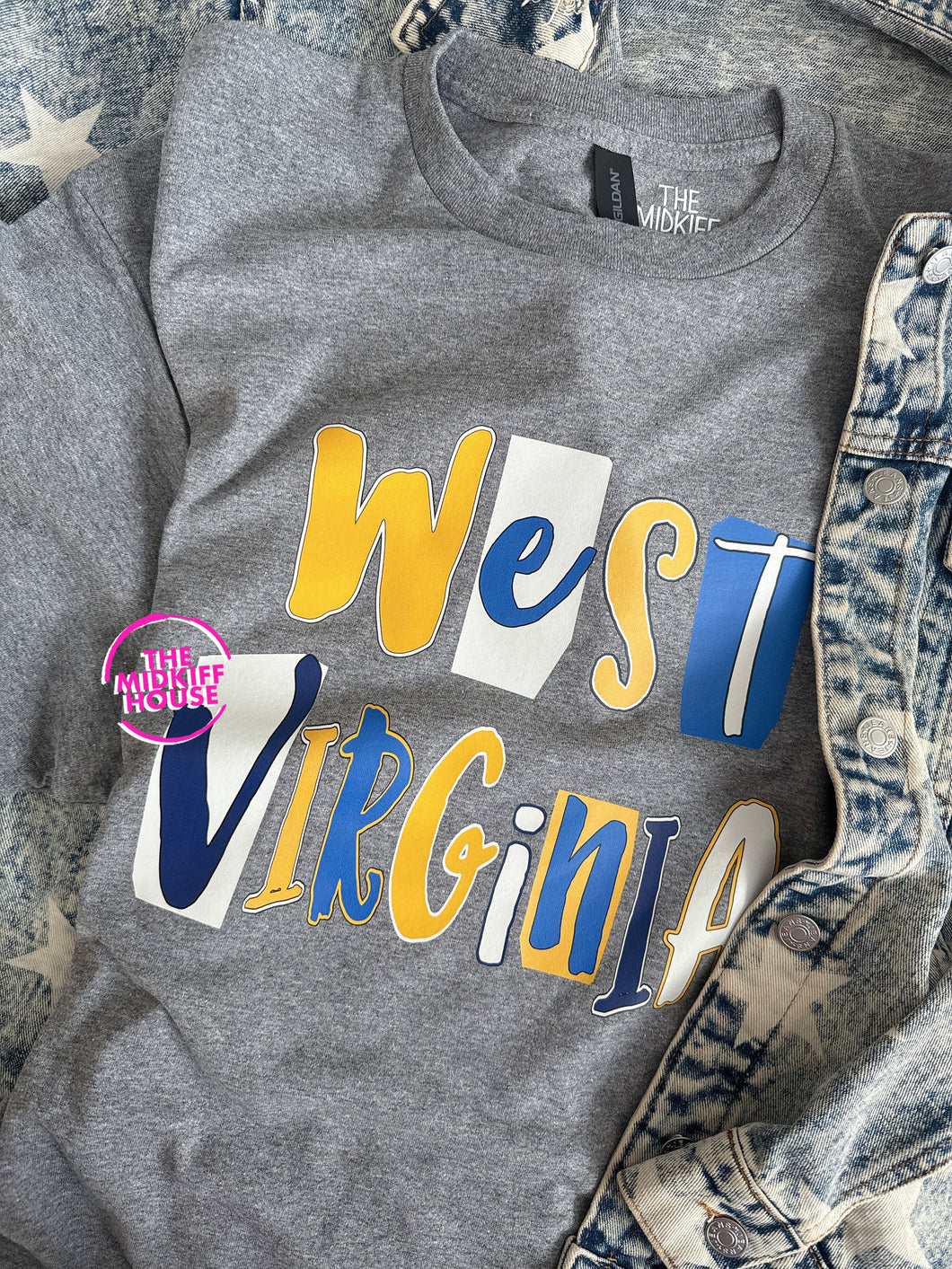 WEST VIRGINIA HAPPY CUT-OUTS TEE