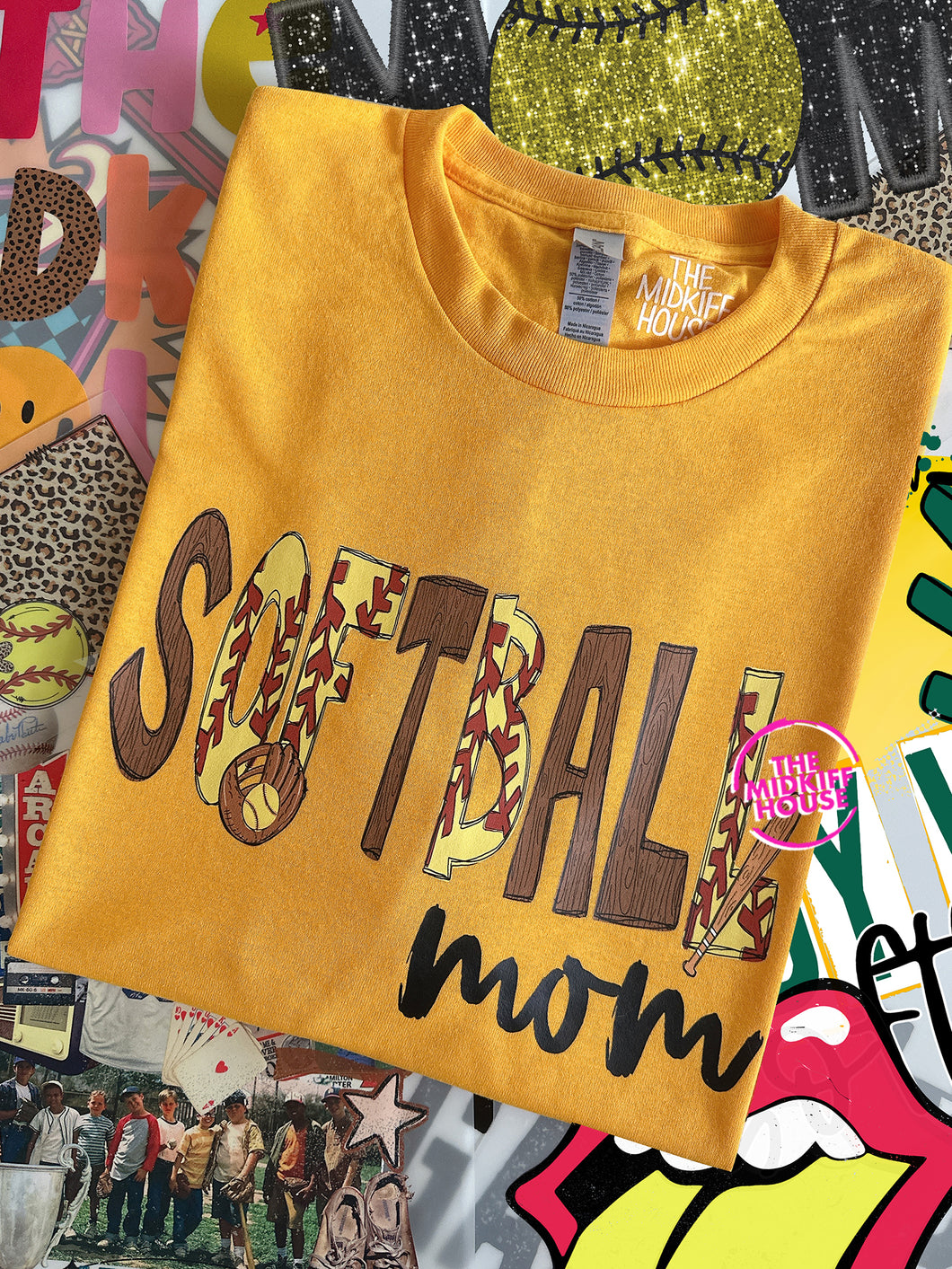 WHIMSY SOFTBALL MOM TEE