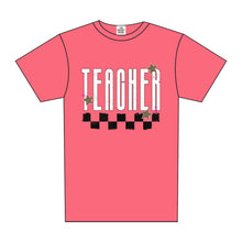 Load image into Gallery viewer, TEACHER TRENDY CHECKERBOARD TEE
