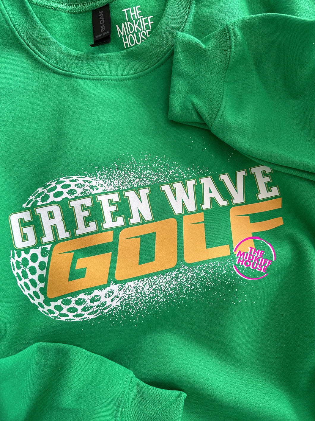 GREEN WAVE GOLF SPRAY CREWNECK