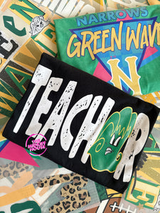 GREEN WAVE TEACHER TEE (CLEARANCE)